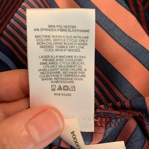 NWOT Express long sleeve striped blouse. Size XS. - Picture 6 of 8